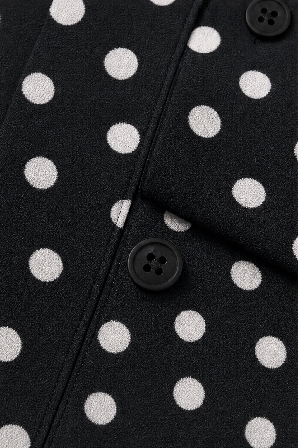 Women's Polka Dot Chiffon Blouse Long Lantern Sleeve Button Shirt