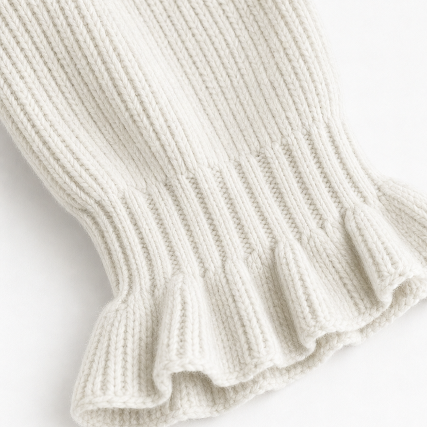 Pull à col V pour femme en maille côtelée
