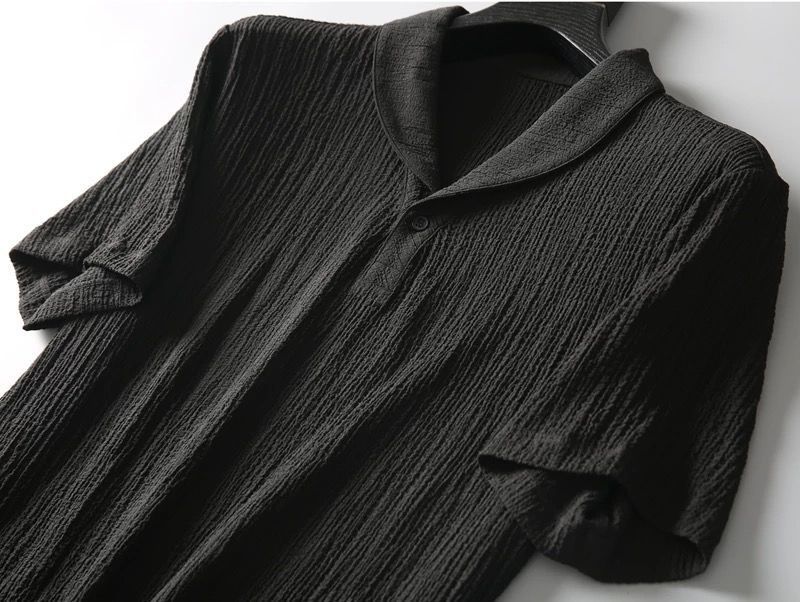 Men's Linen Blend Short Sleeve Button Up And Pants Two Piece Set