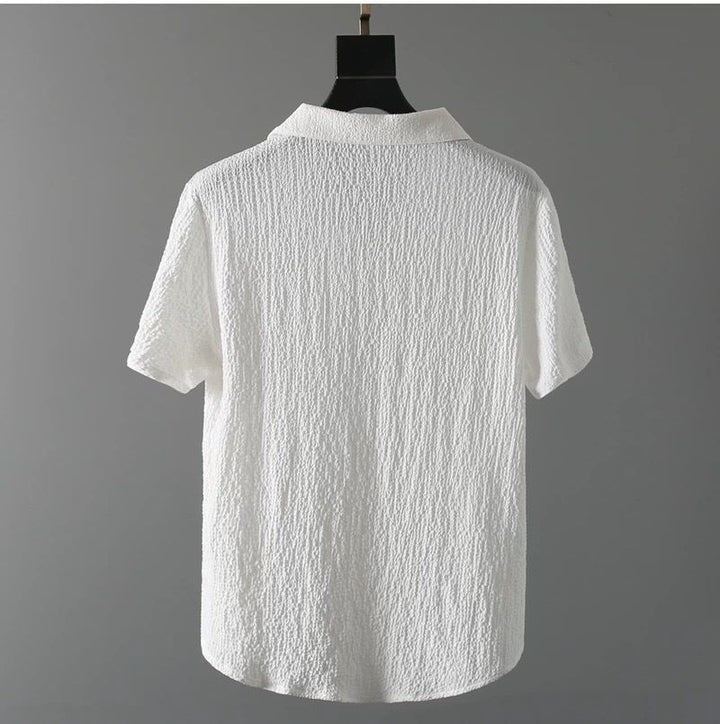 Men's Linen Blend Short Sleeve Button Up And Pants Two Piece Set