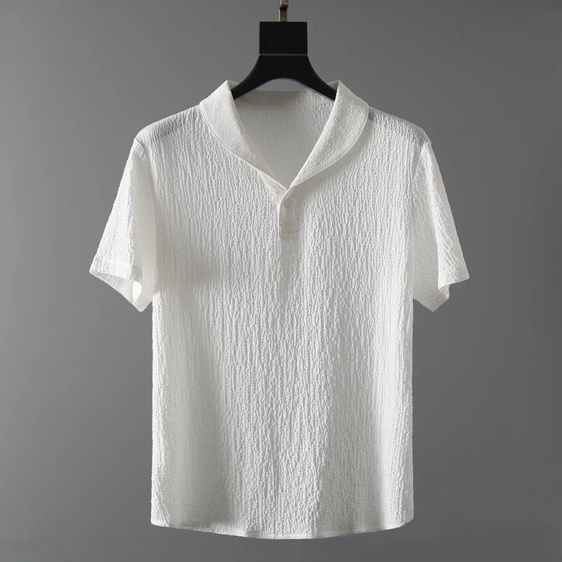 Men's Linen Blend Short Sleeve Button Up And Pants Two Piece Set