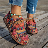 Women Canvas Boat Loafers Casual Slip On Walking Sneakers