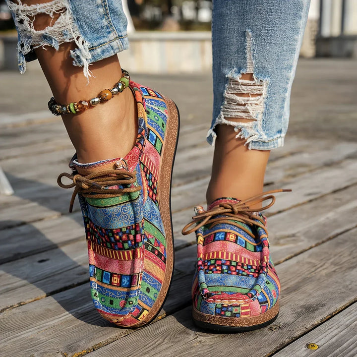 Women Canvas Boat Loafers Casual Slip On Walking Sneakers