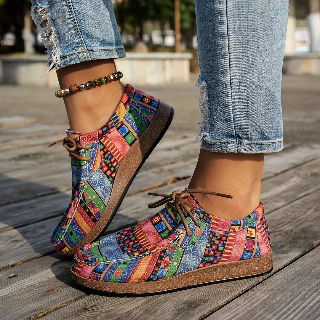 Women Canvas Boat Loafers Casual Slip On Walking Sneakers