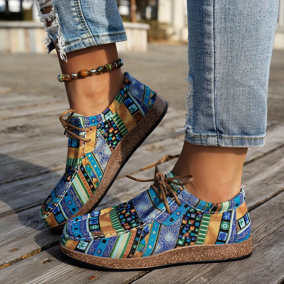 Women Canvas Boat Loafers Casual Slip On Walking Sneakers