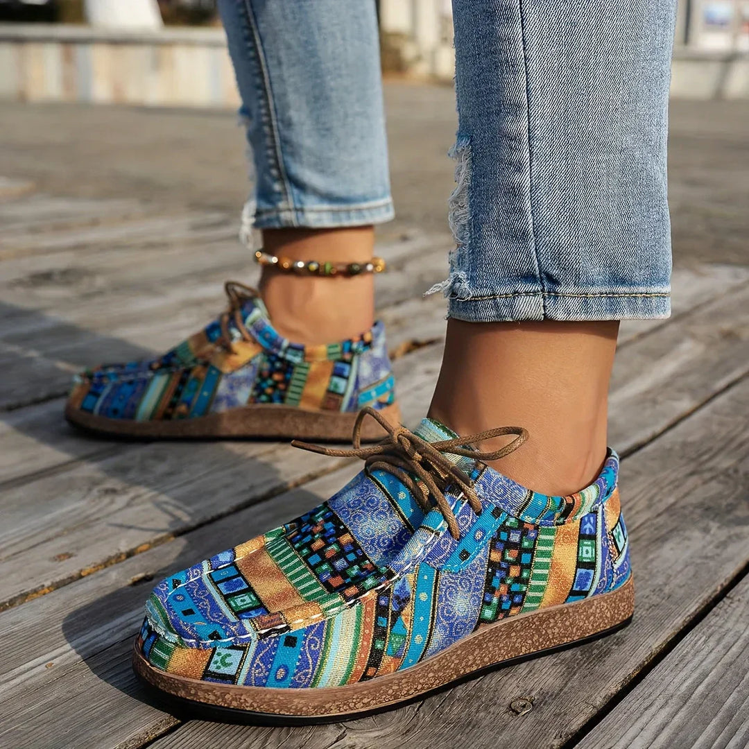Women Canvas Boat Loafers Casual Slip On Walking Sneakers