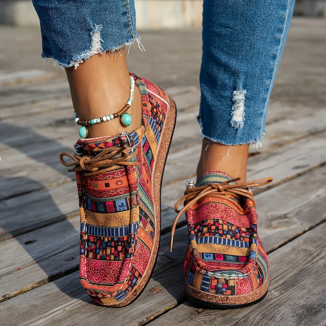 Women Canvas Boat Loafers Casual Slip On Walking Sneakers