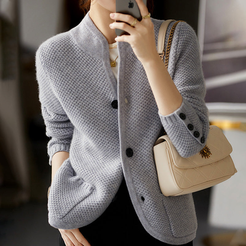 Cardigan en maille pour femme, veste boutonnée