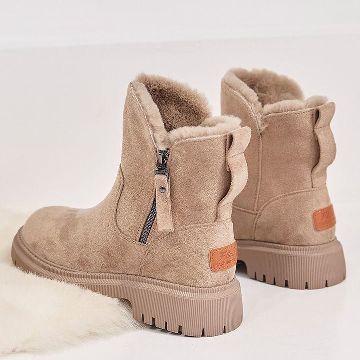 Women's Suede Leather Shearling Fleece Lined Ankle Boots