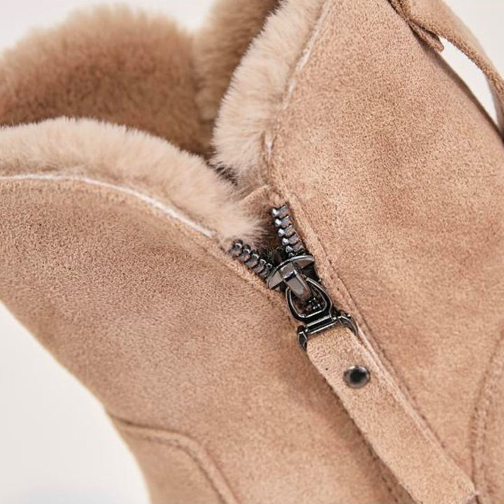 Women's Suede Leather Shearling Fleece Lined Ankle Boots
