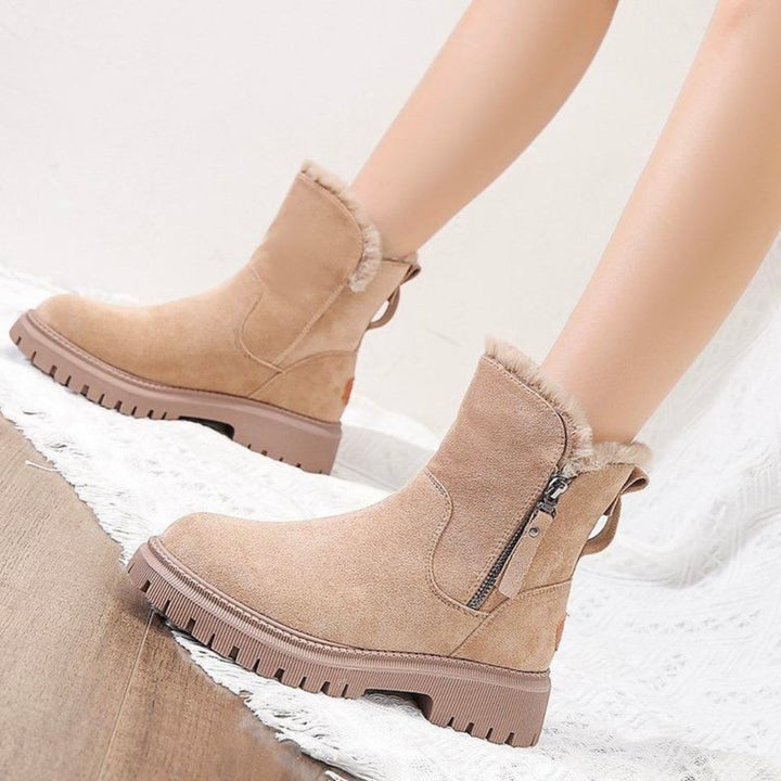 Women's Suede Leather Shearling Fleece Lined Ankle Boots