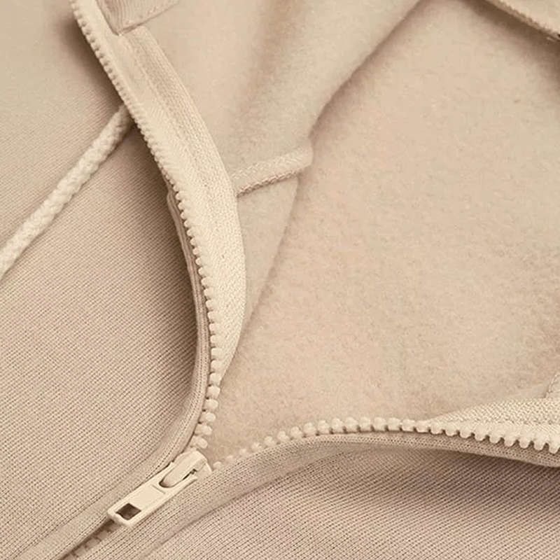 Women’s Oversized Fleece Hooded Zip-Up Jacket