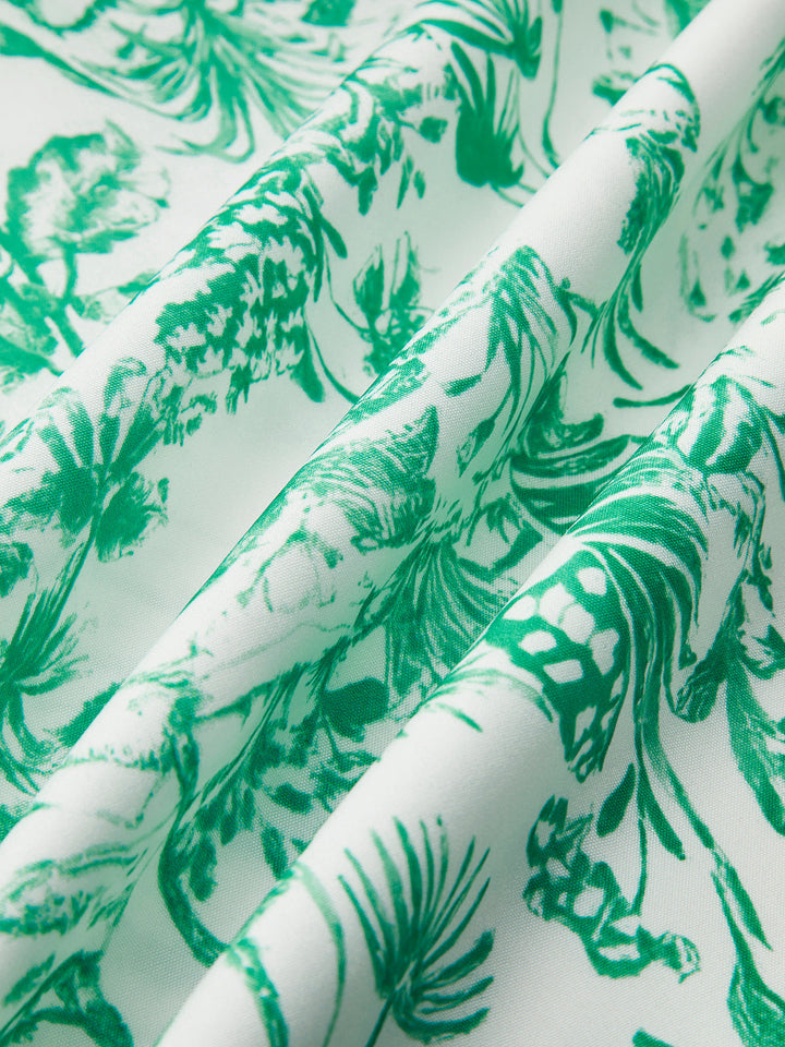 Robe midi sans manches pour femme en lin, à imprimé floral et bretelles à nouer