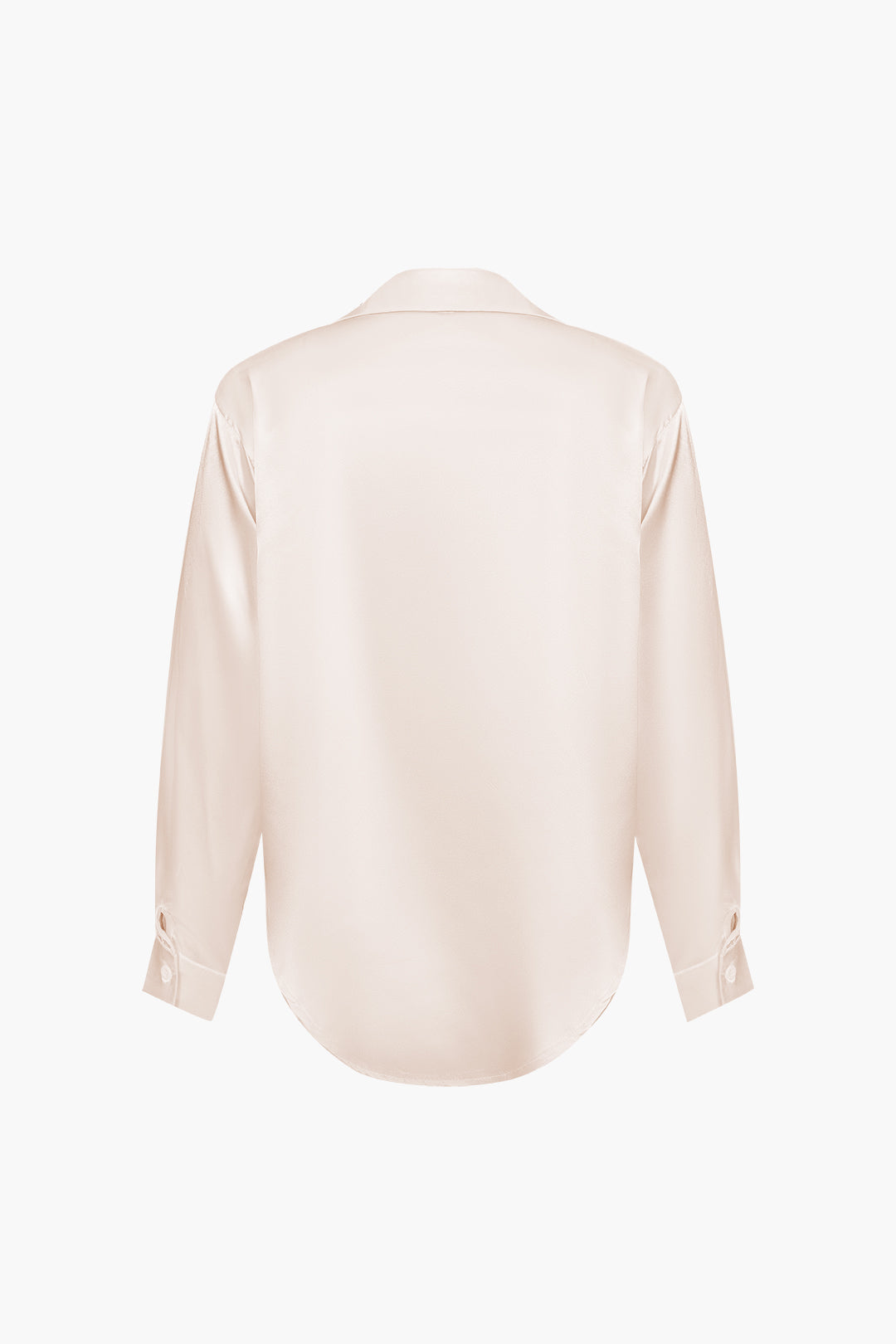 Women's Silk Satin Button Up Shirt Long Sleeve Blouse