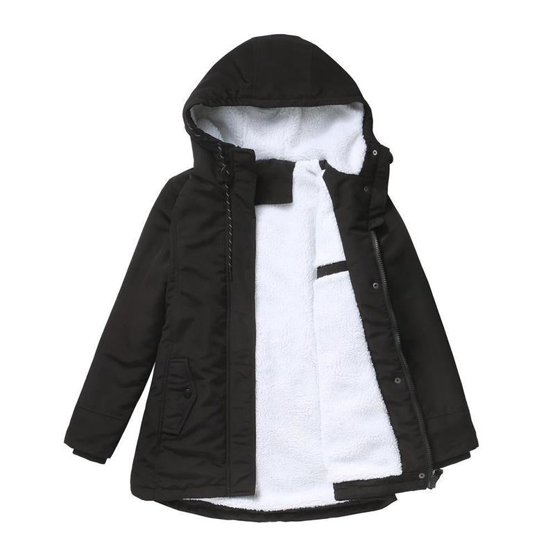 Women's Fleece Hooded Jacket Outdoor Waterproof Coat