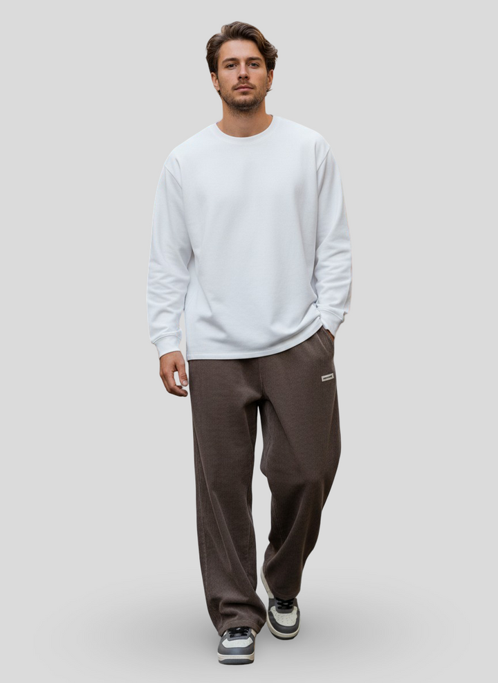 Men's Loose-Fit Wide-Leg Corduroy Pants