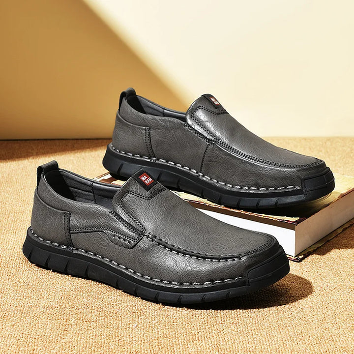 Men's Leather Slip-On Loafers Casual Shoes