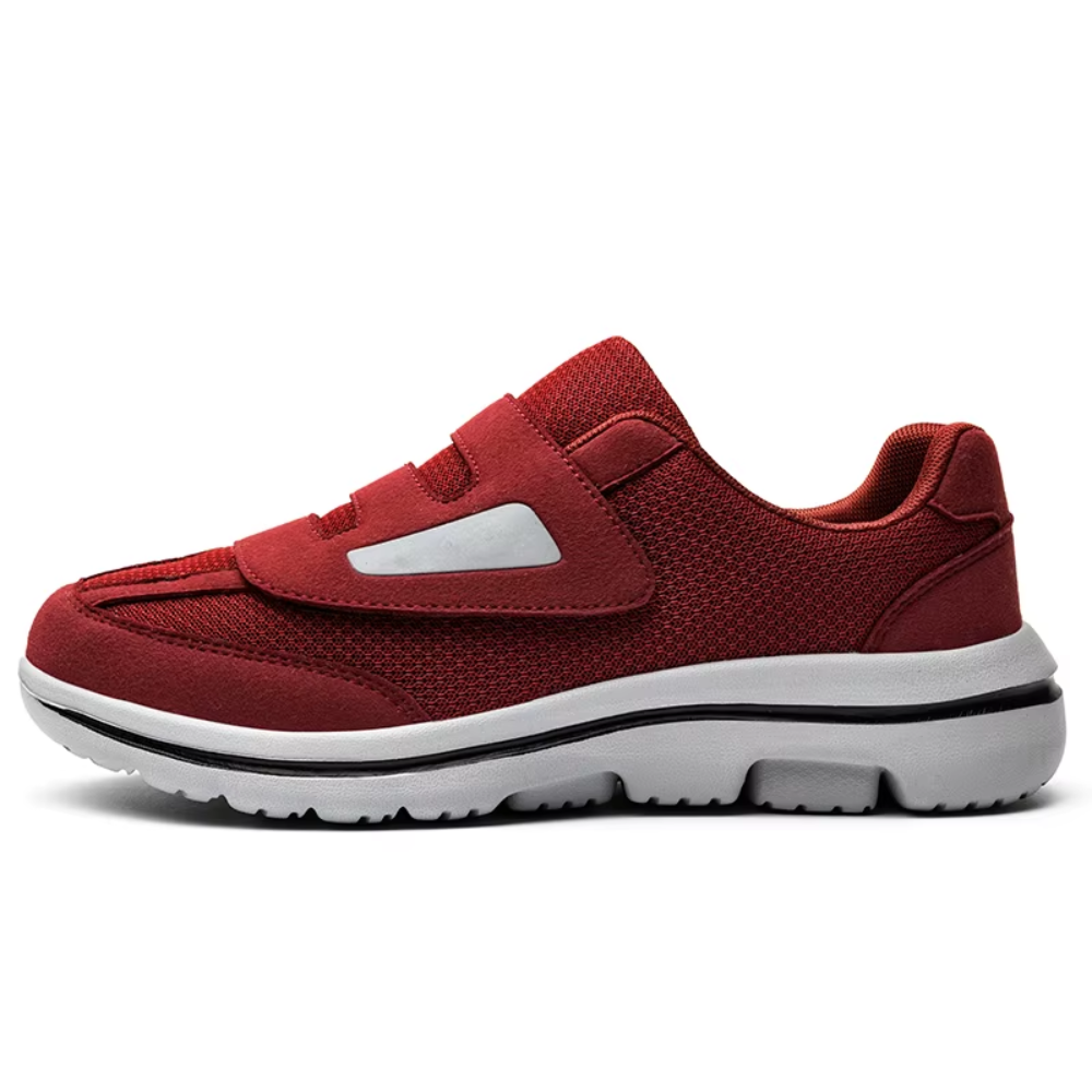 Men's Knit Orthopedic Walking Shoes Wide Fit Adjustable Mesh Trainers