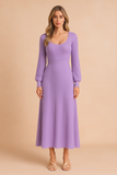 Women’s Ribbed Knit Long-Sleeve Maxi Dress