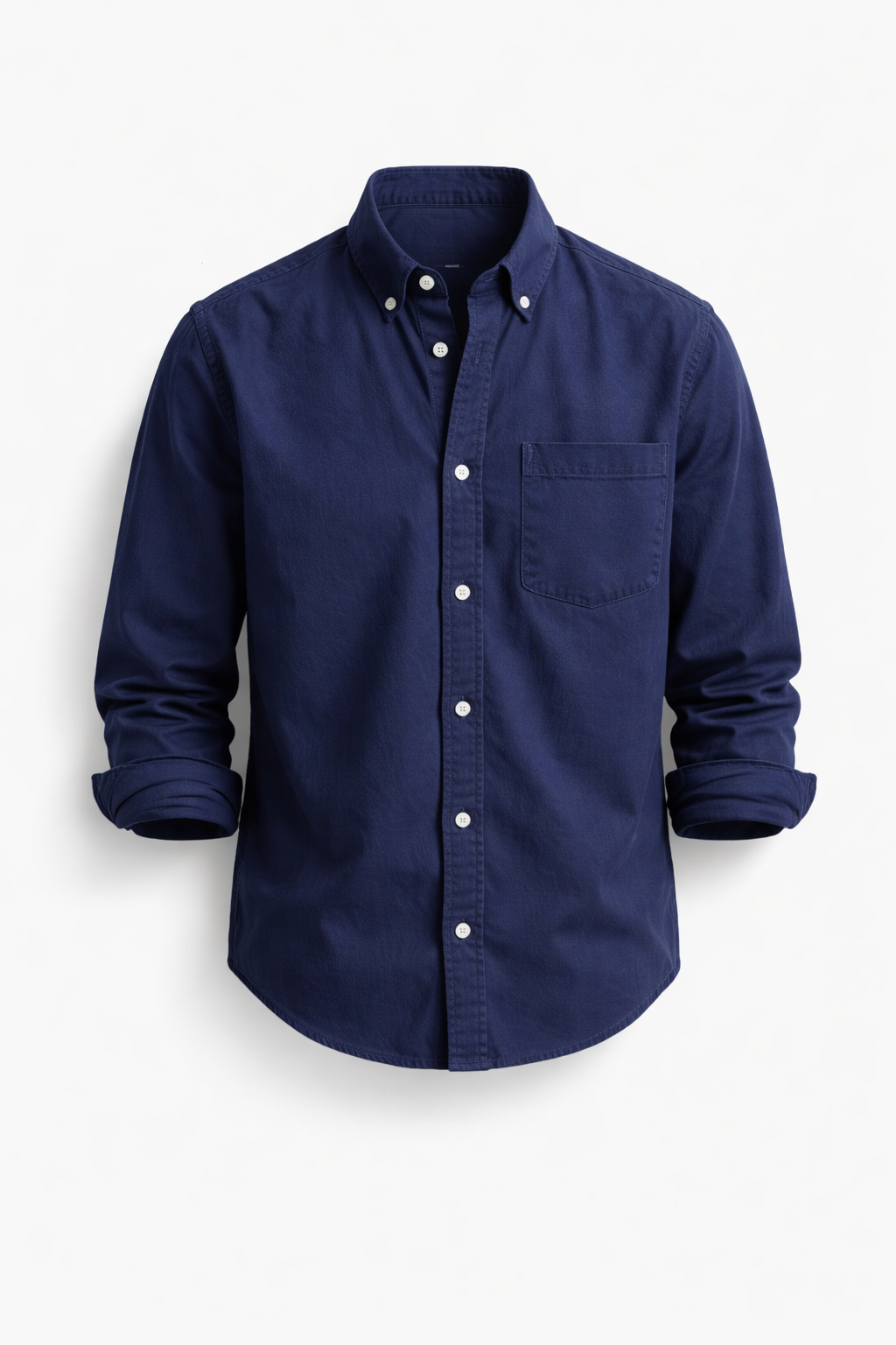 Men's Lightweight Denim Shirt Long Sleeve Button Down Work Top