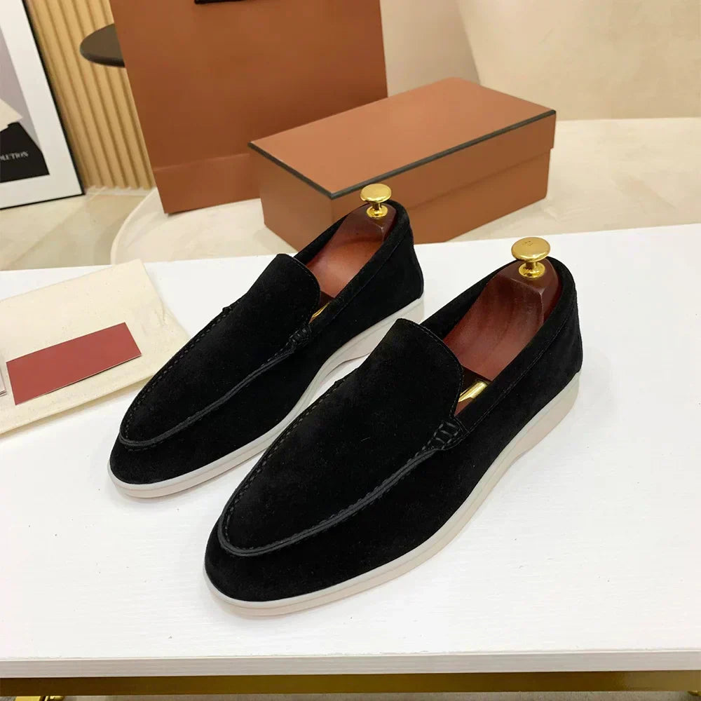 Men's Suede Loafers Casual Slip On Shoes