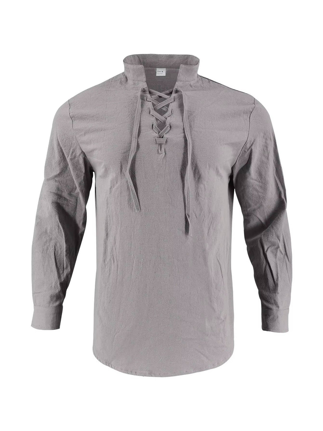 Chemise décontractée pour homme en lin à manches longues, haut respirant