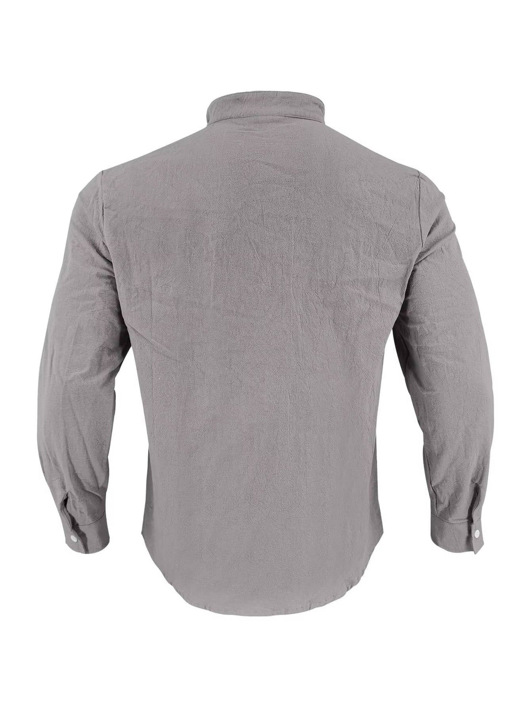 Chemise décontractée pour homme en lin à manches longues, haut respirant