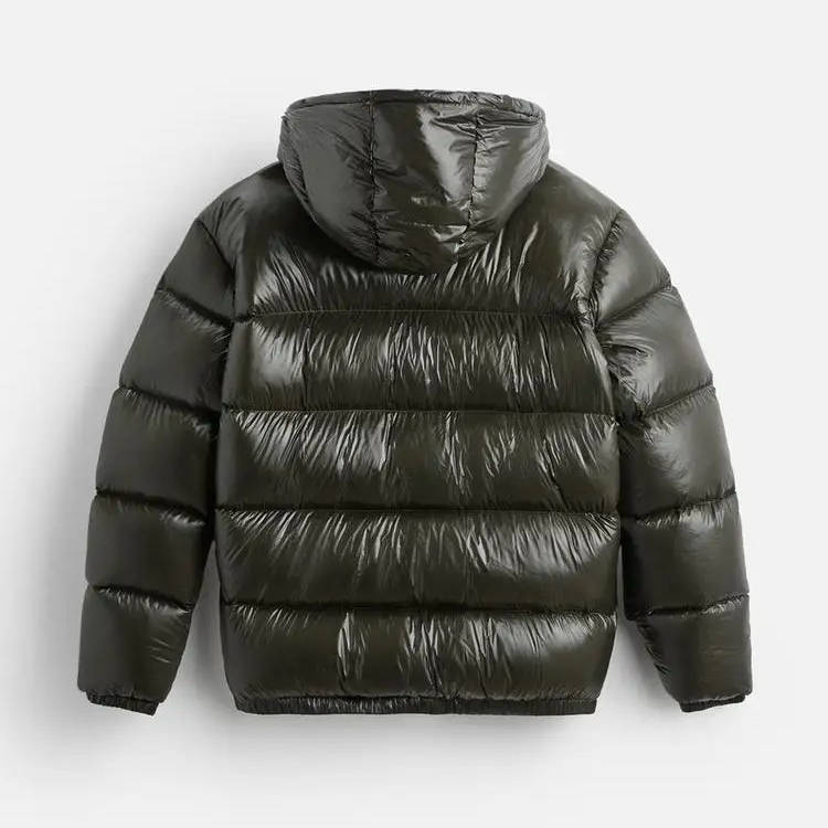 Men's Hooded Puffer Jacket Water Resistant Outerwear