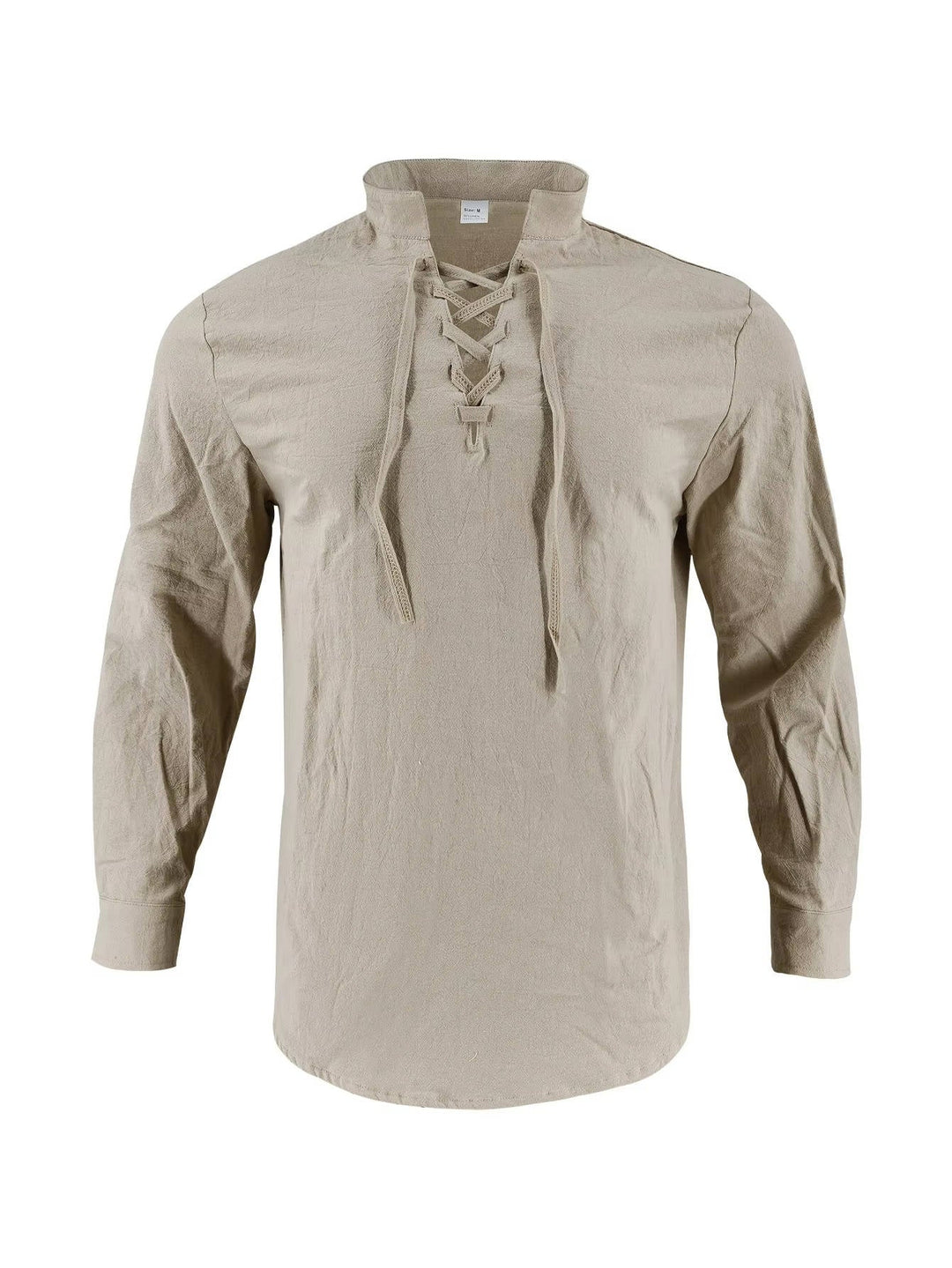 Chemise décontractée pour homme en lin à manches longues, haut respirant