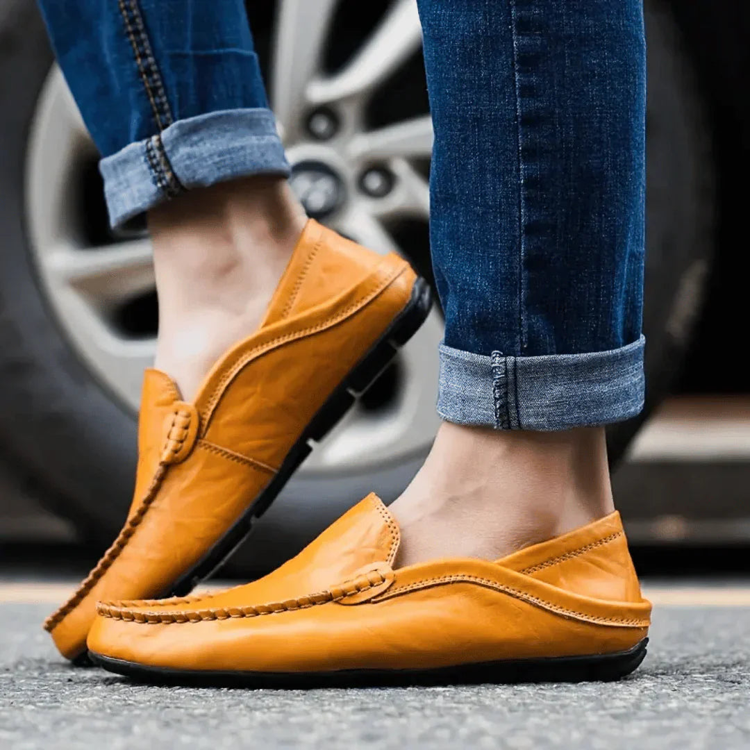 Men's Leather Loafers Slip On Moccasins