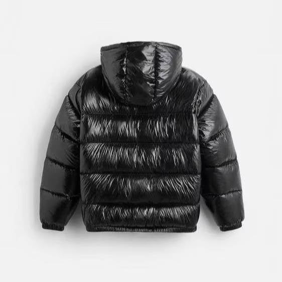 Men's Hooded Puffer Jacket Water Resistant Outerwear
