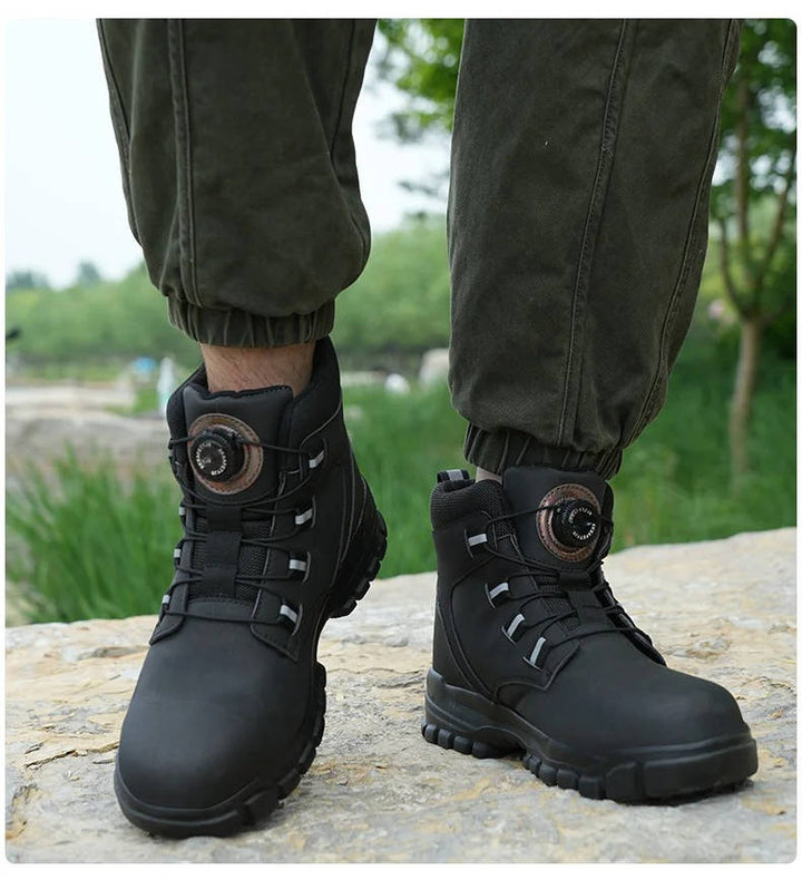 Men's Safety Boots Waterproof Leather Work Shoes