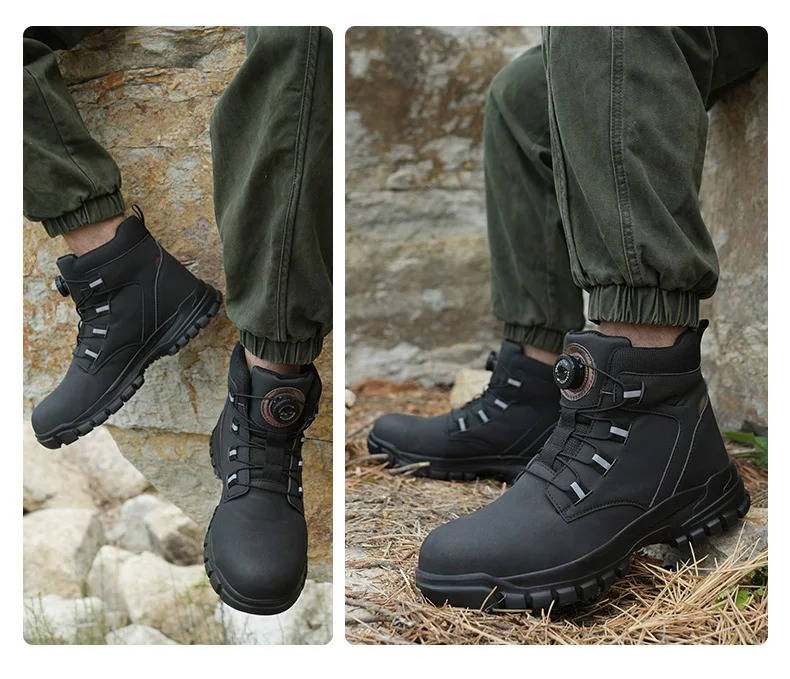 Men's Safety Boots Waterproof Leather Work Shoes