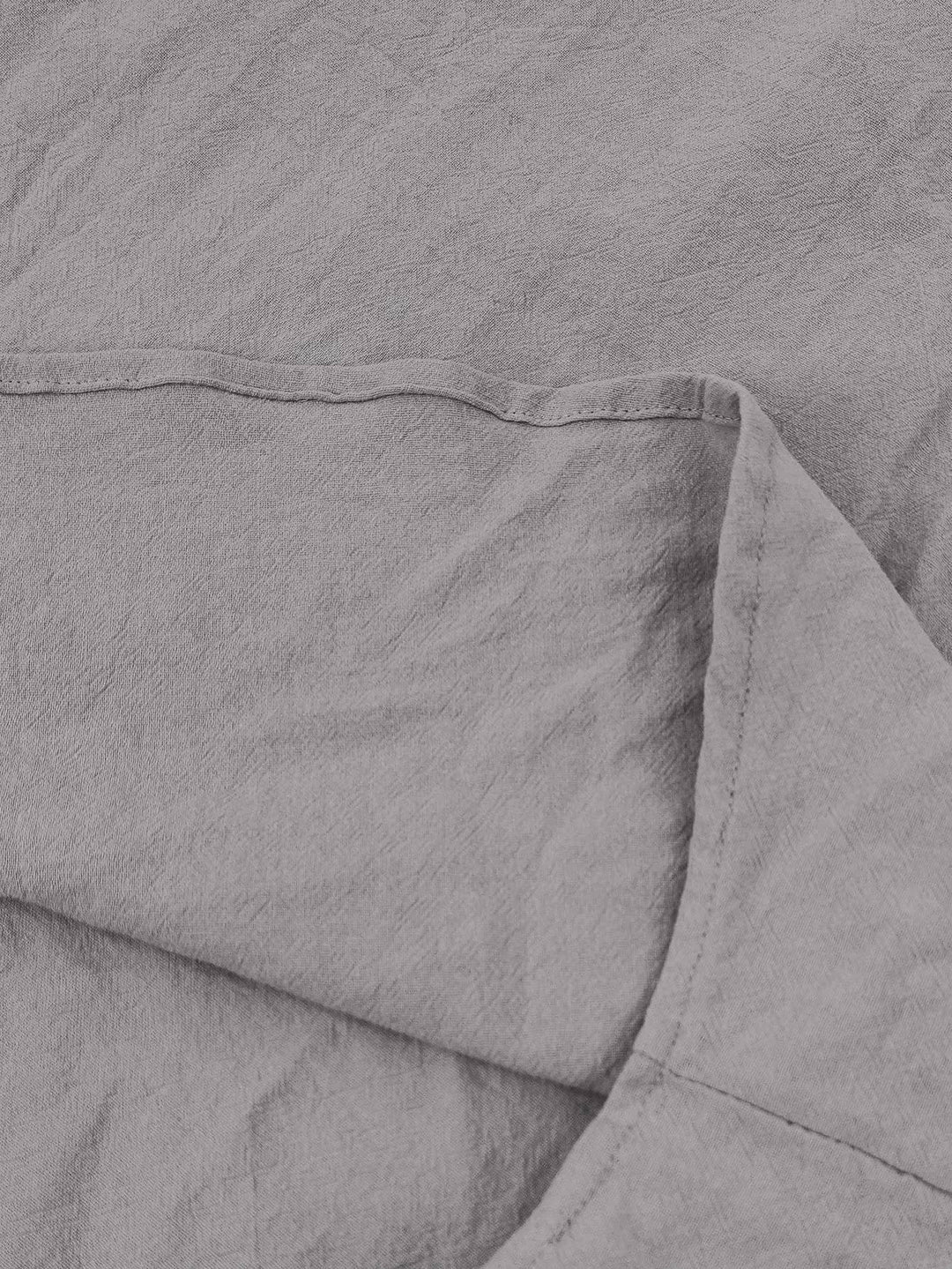 Chemise décontractée pour homme en lin à manches longues, haut respirant