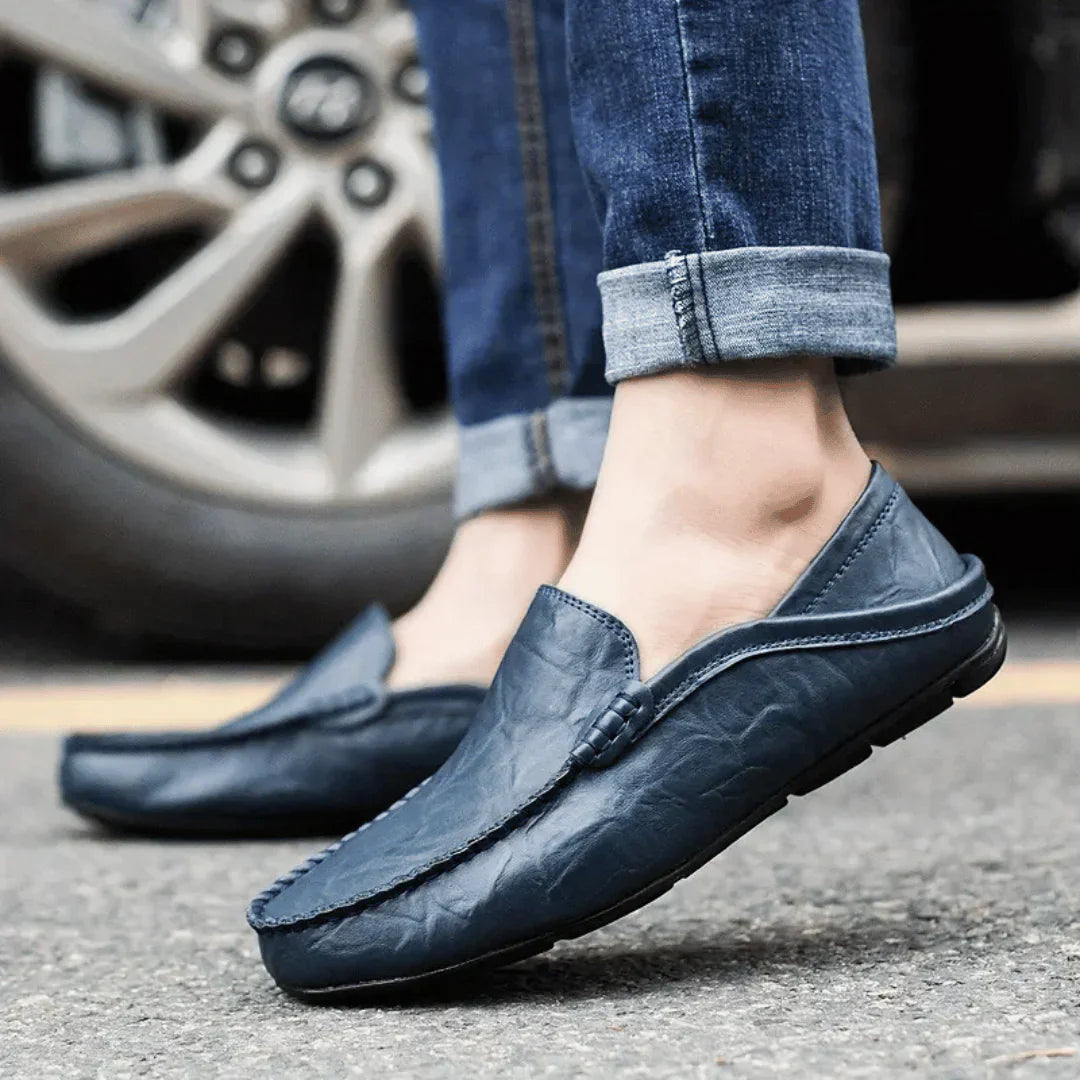 Men's Leather Loafers Slip On Moccasins