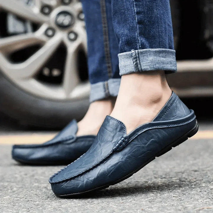 Men's Leather Loafers Slip On Moccasins