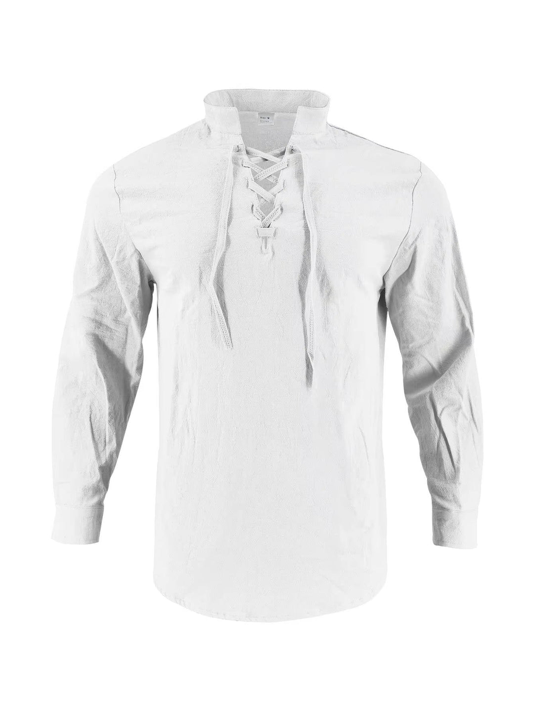 Chemise décontractée pour homme en lin à manches longues, haut respirant