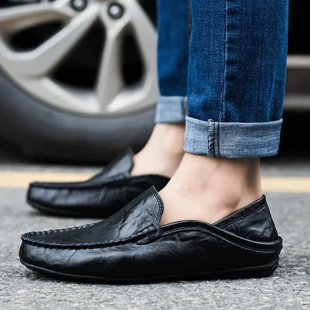Men's Leather Loafers Slip On Moccasins