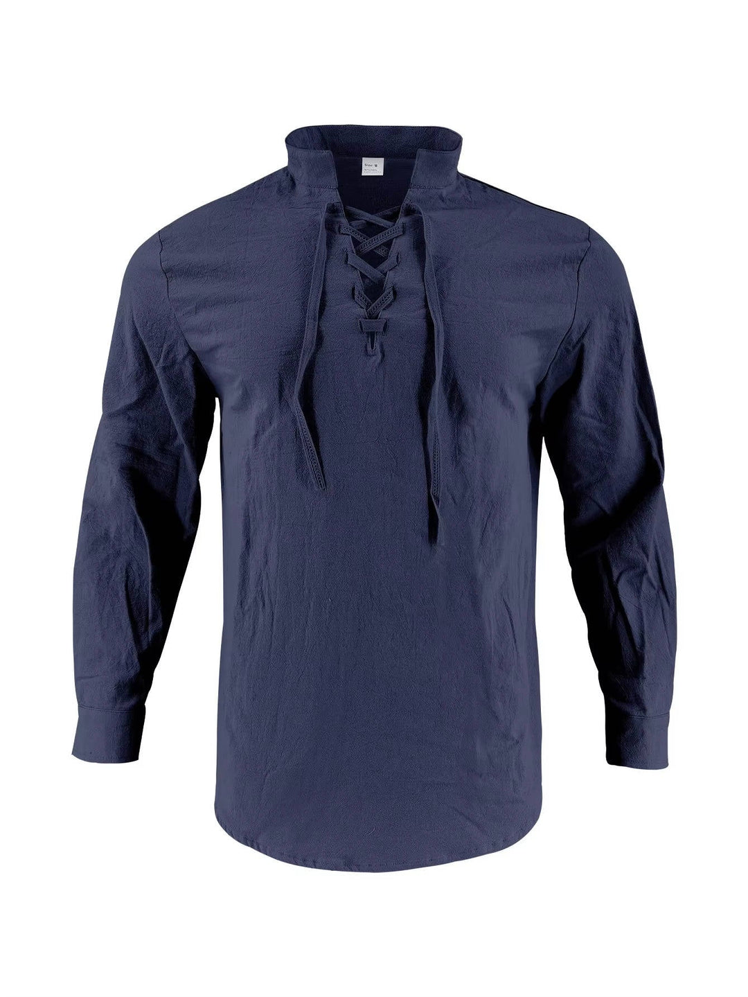 Chemise décontractée pour homme en lin à manches longues, haut respirant