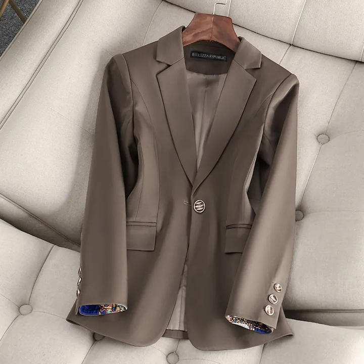 Women's Wool Mix Tailored Blazer Jumper Jacket