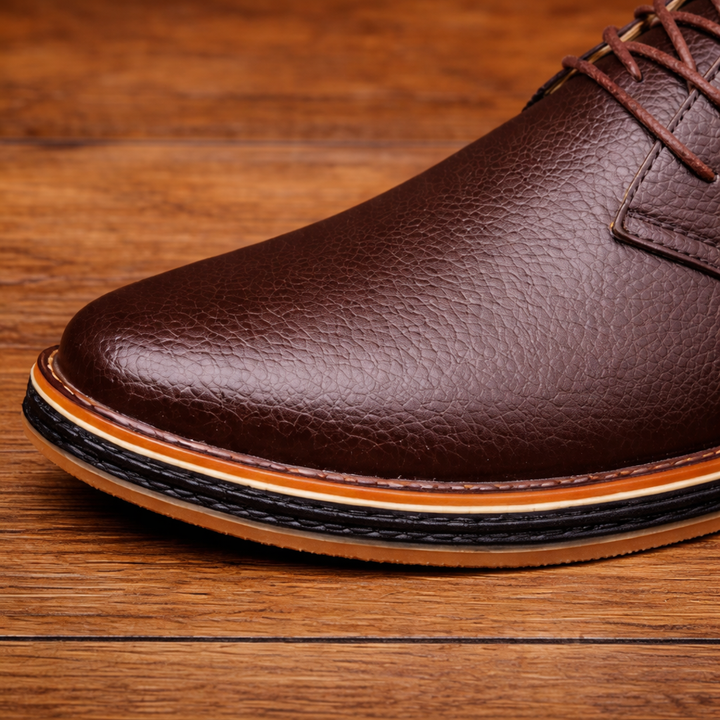 Men's Leather Derby Shoes Casual Oxfords Dress Shoes