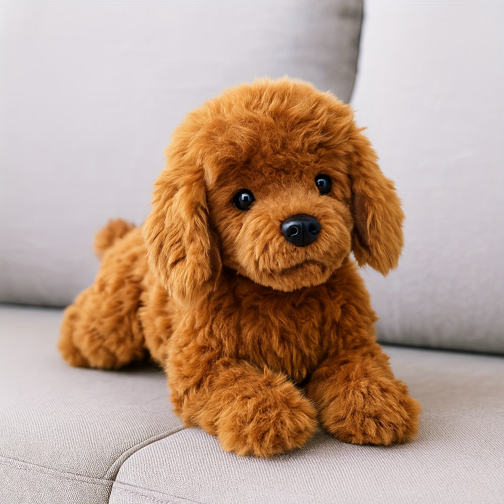 Teddy Dog Plush Toy Soft Fleece Poodle Stuffed Animal Puppy