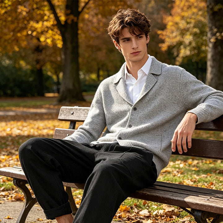 Men's Linen Trousers Relaxed Fit Casual Pants