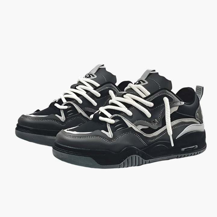 Men's Leather Skate Shoes Chunky Low Top Trainers