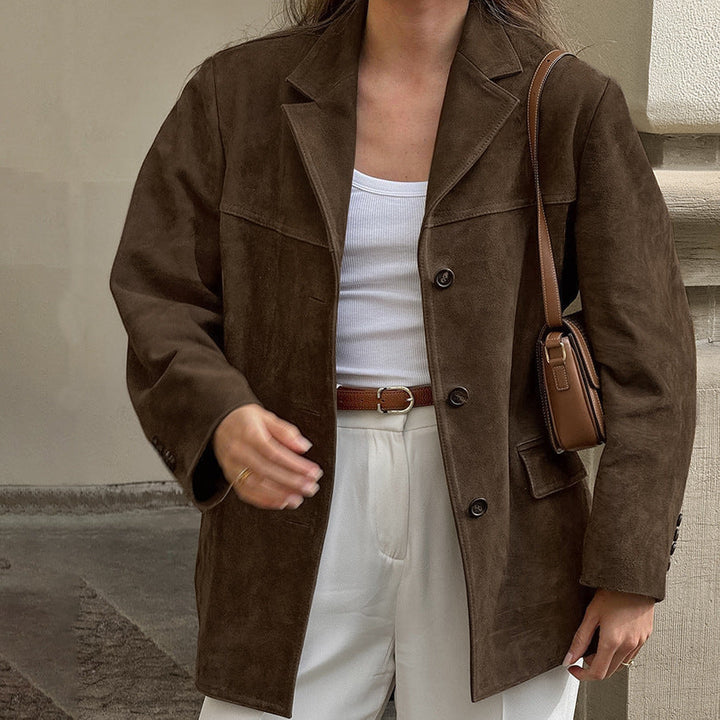 Women's Wool Blazer Oversized Jacket