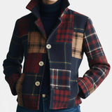 Women's Wool Plaid Jacket Tartan Coat
