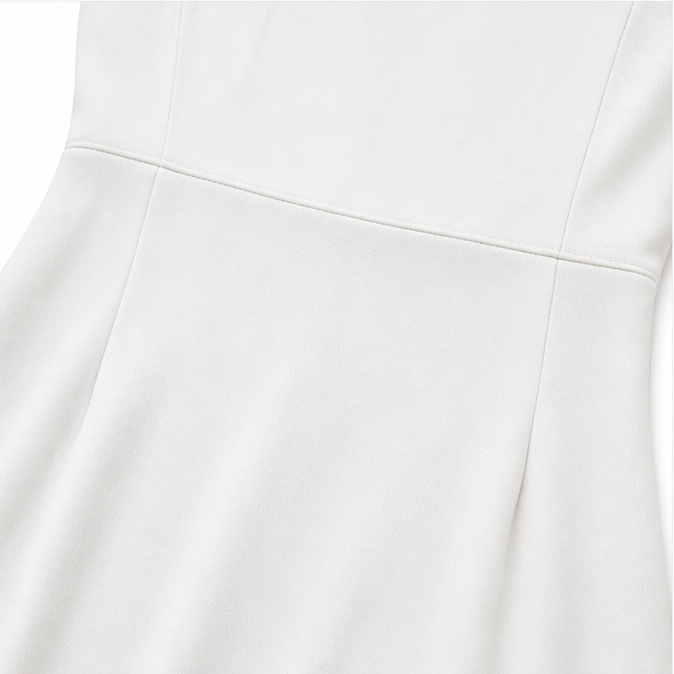 Women Crepe Pearl Sleeve Slim Fit Pencil Midi Dress