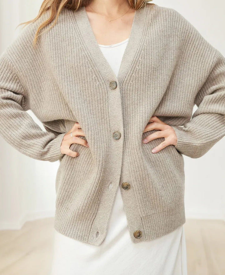 Women's Oversized Knit Button Cardigan Sweater