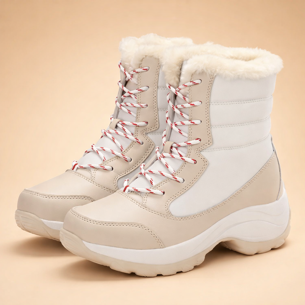 Bottes de randonnée pour femme, imperméables, isolées, doublées en polaire et en fourrure