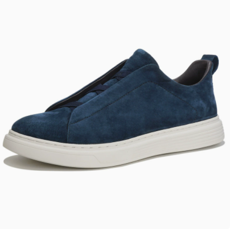 Men's Leather Slip-on Sneakers Casual Walking Shoes